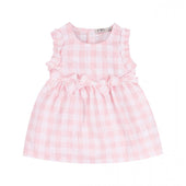 Everything Must Change (EMC) Baby Girl White and Pink Gingham Dress